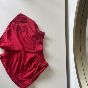 Red size 4 (4 inch) lululemon shorts
